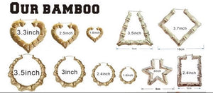 Fashion Bamboo Personalized Earrings HEART